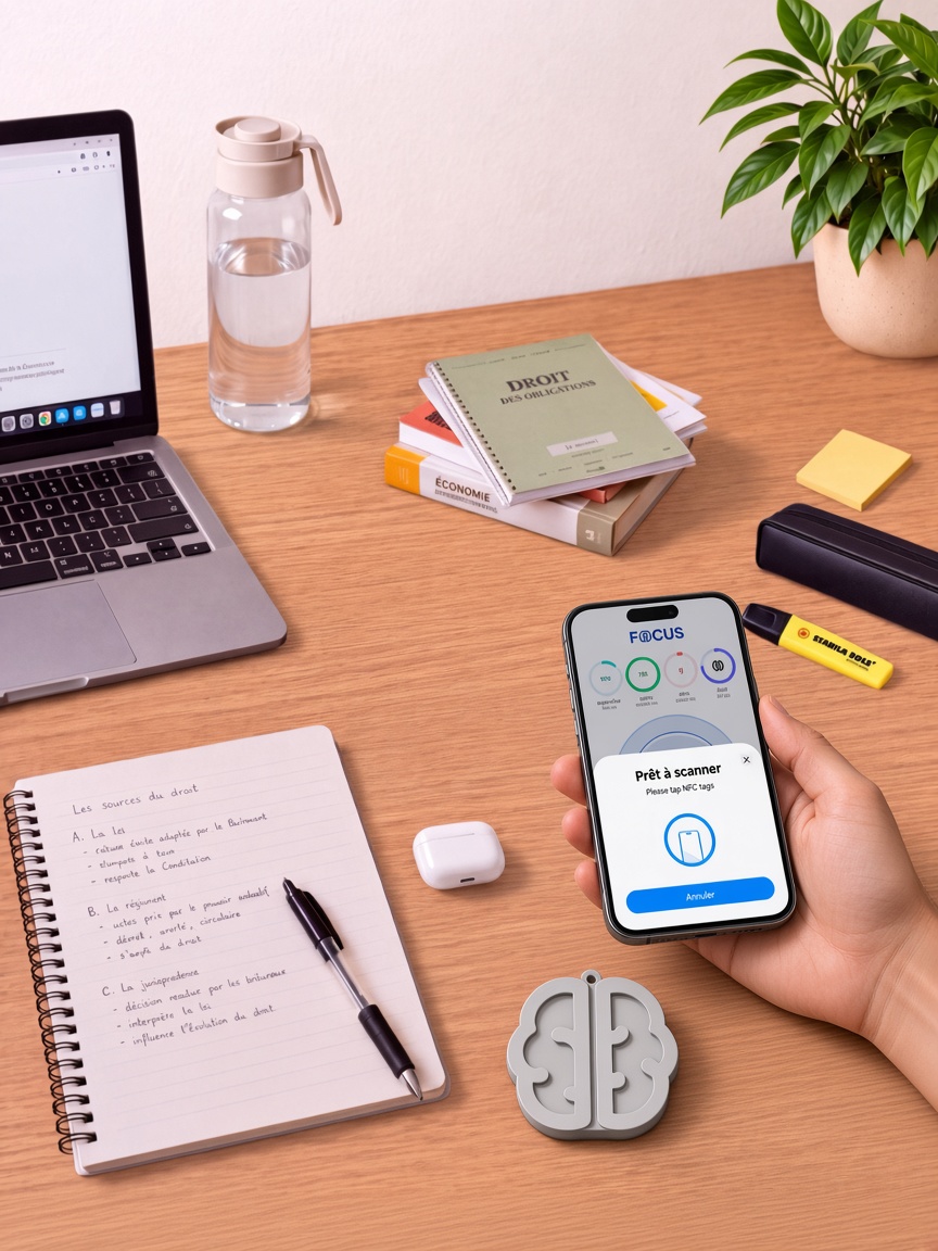 Scan du boîtier Focus avec l'app ouverte sur le téléphone